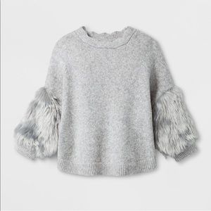 Cat & Jack Faux Fur Sweater
